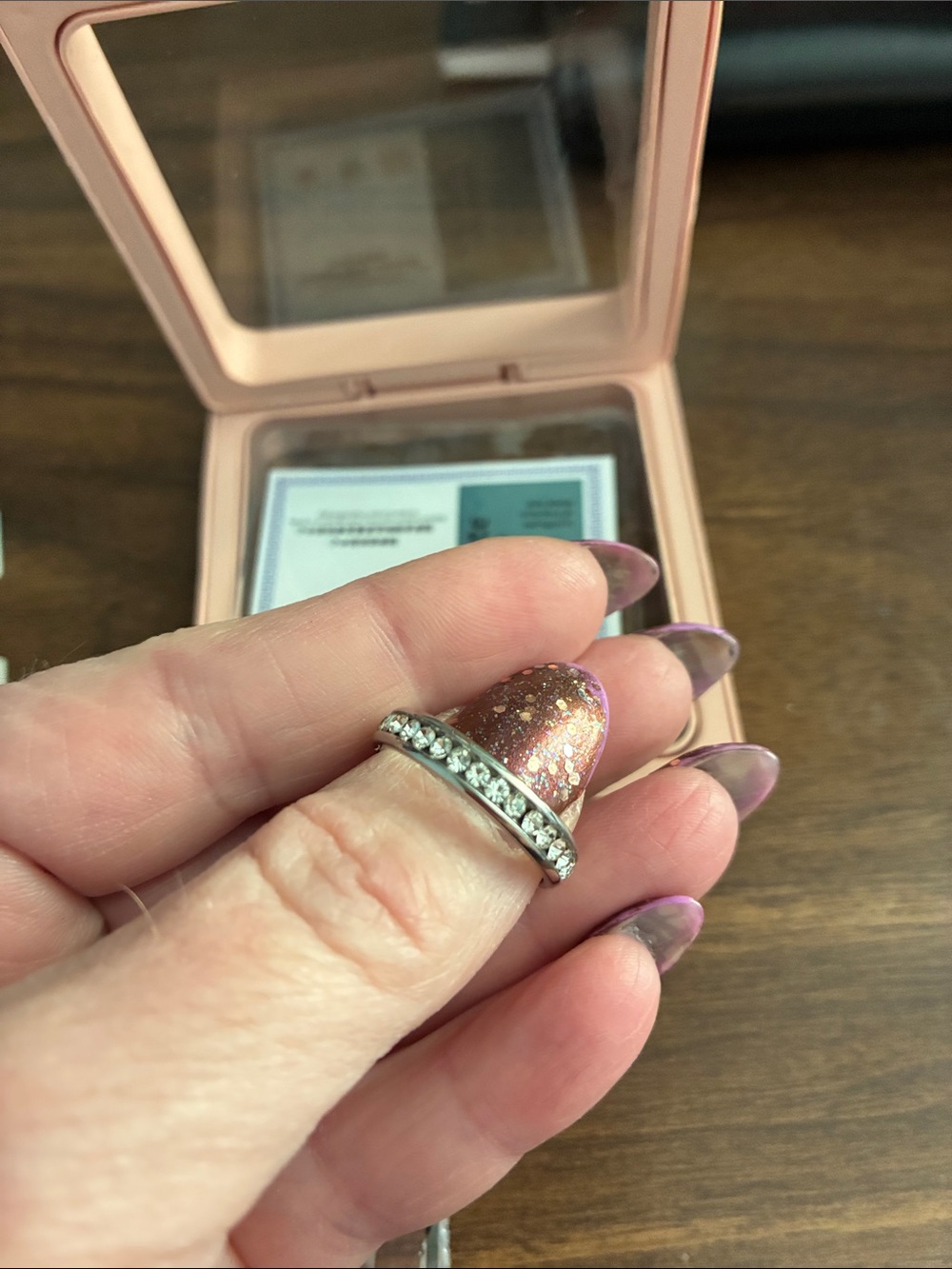Sterling Silver CZ Eternity Band in White